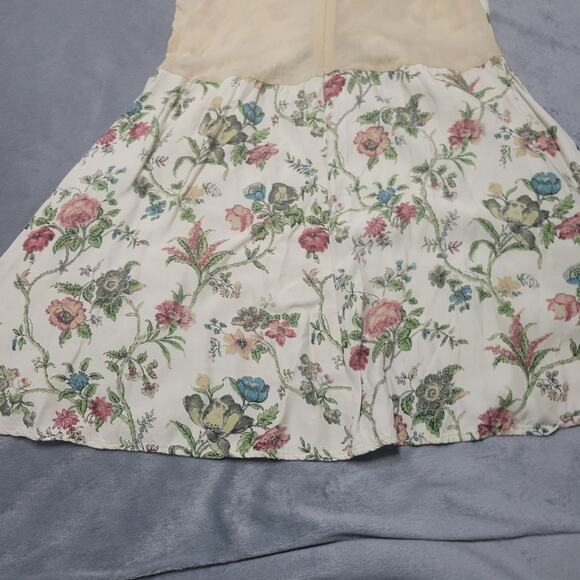 FOR LOVE & LEMONS Womens Medium Beige Lulu Floral Sheer Mesh Flared Mini Skater - Picture 12 of 13